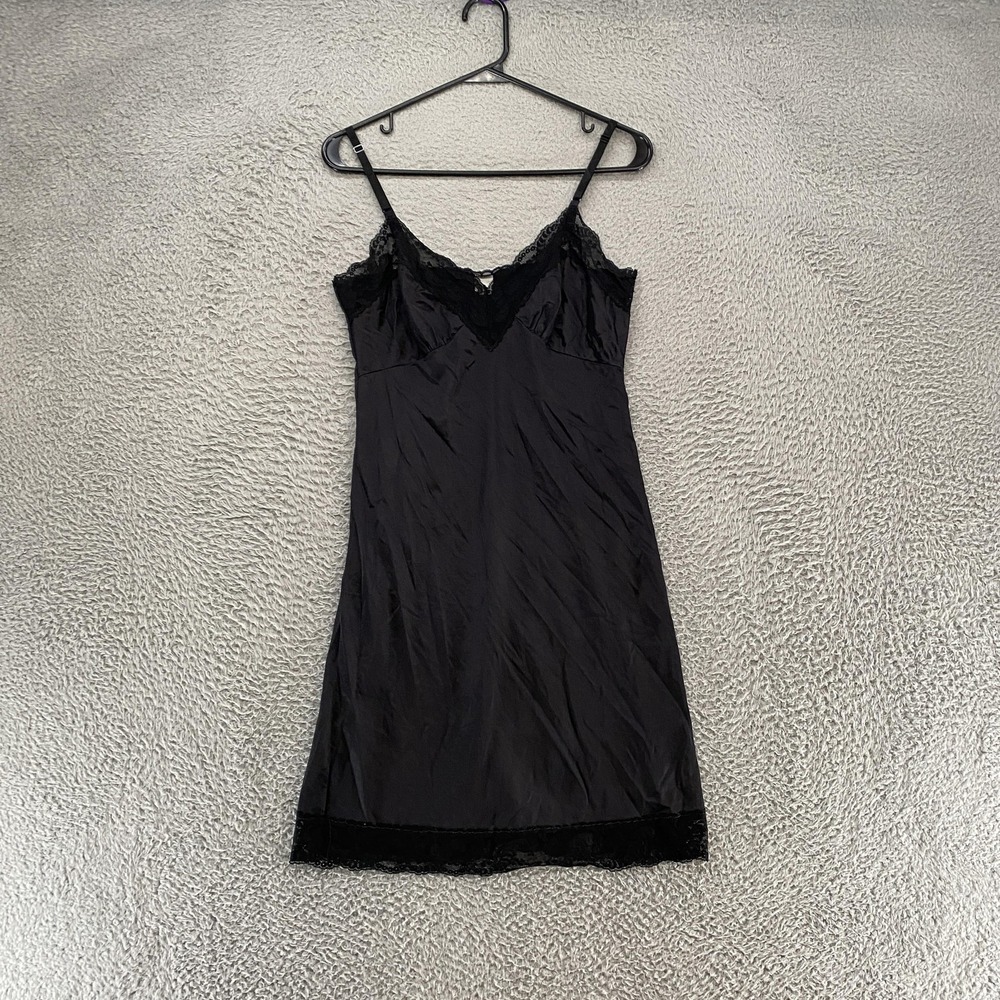 Vintage Slip Dress Womens Small/34 Babydoll Lace Nylon Satin Lingerie‎ 90s
